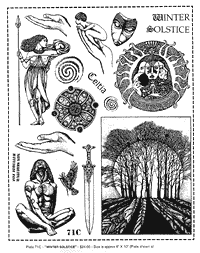 Winter Solstice rubber stamp theme plate